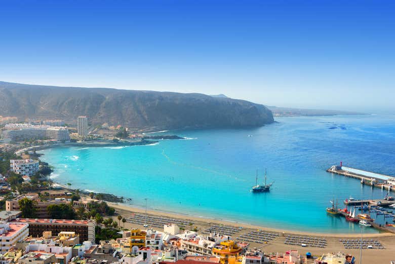 Vista aérea de Los Cristianos