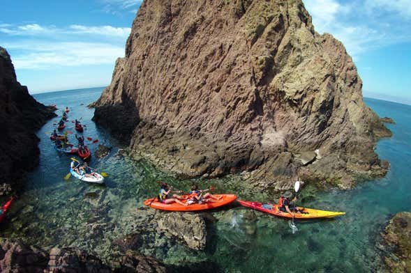 Kayak + snorkeling à Cabo de Gata