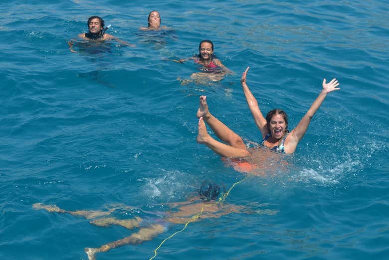Swimming in the sea