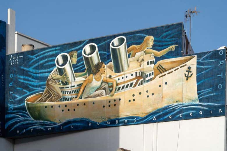 Una delle opere d'arte della città