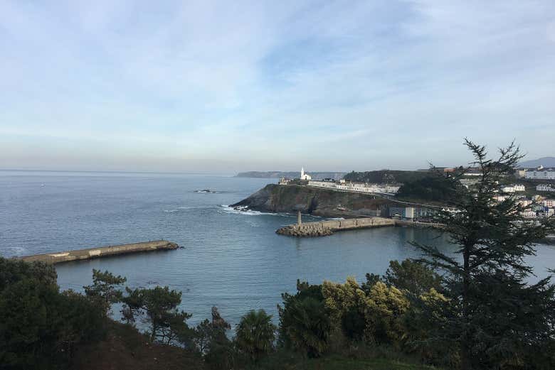 Admiring the coast of Luarca