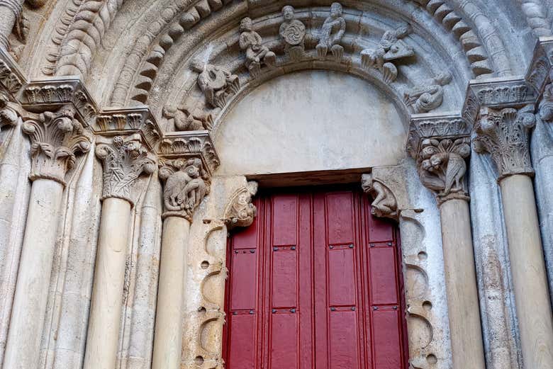 Pórtico de la iglesia de Santo Estevo de Ribas de Miño