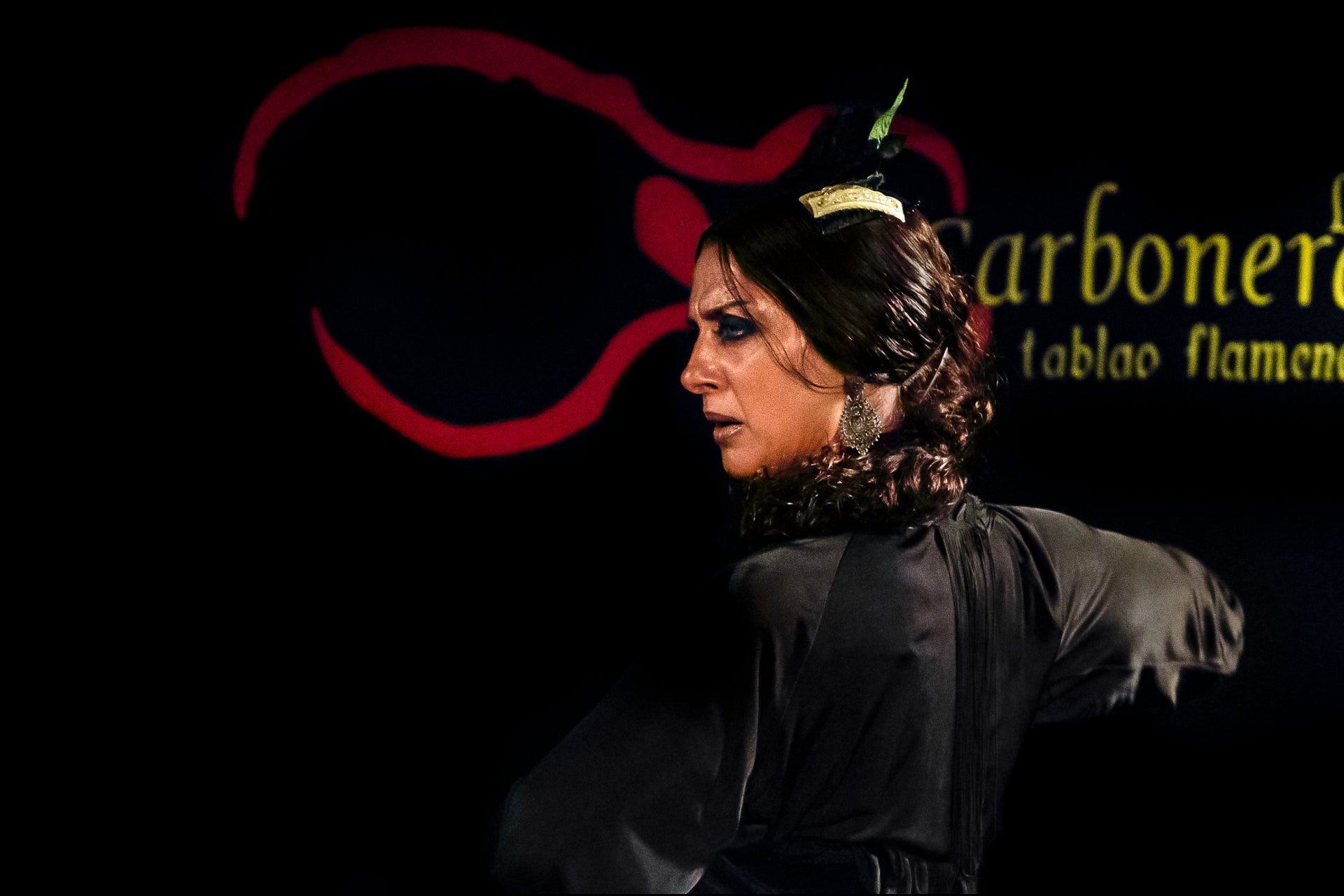 Espetáculo de flamenco no tablado Las Carboneras
