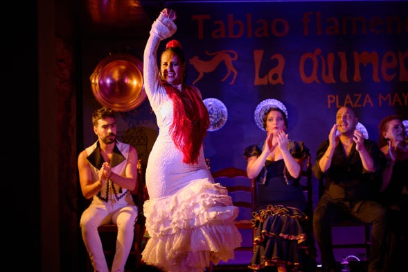 Espetáculo de flamenco no Tablao La Quimera