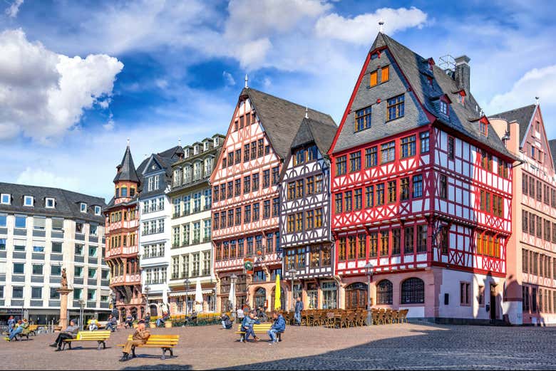 Plaza Römerberg, en el centro de Frankfurt