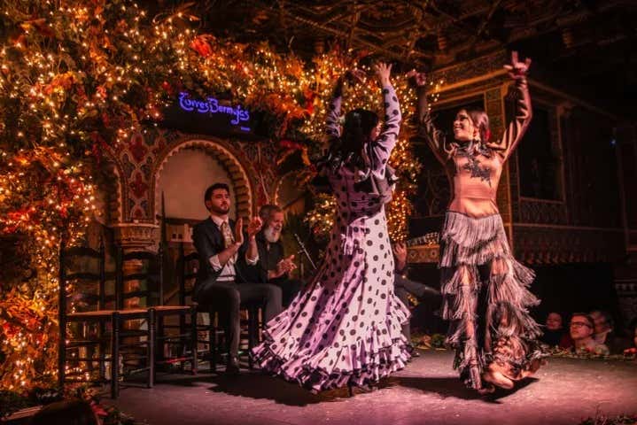 Interpretando flamenco no palco
