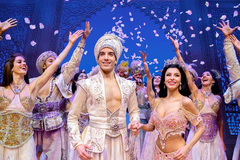 Una de las escenas del espectáculo de Aladdín en Madrid
