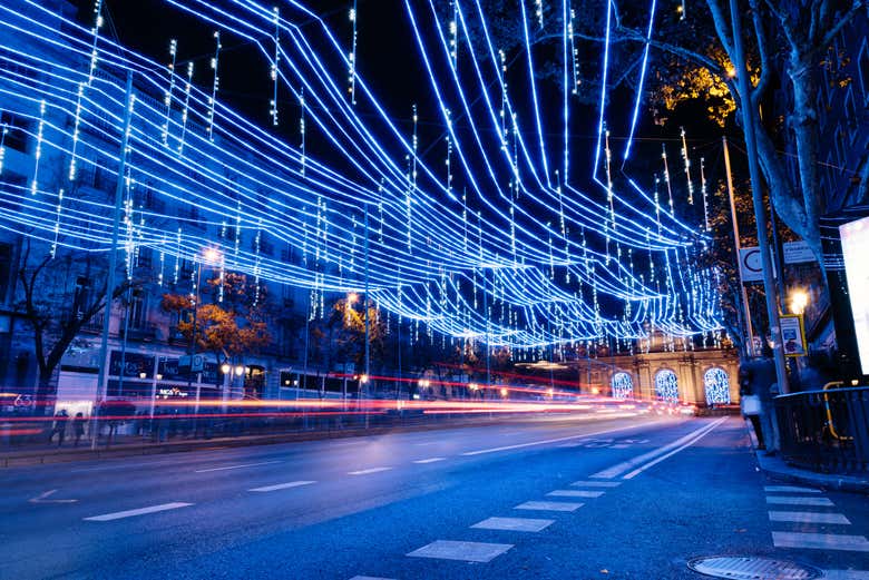 Luces de Navidad en la calle Alcalá