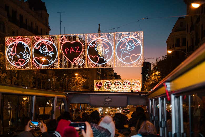 La forma más cómoda de ver las luces de Navidad de Madrid