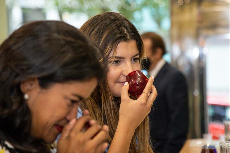 Catando el aceite de oliva
