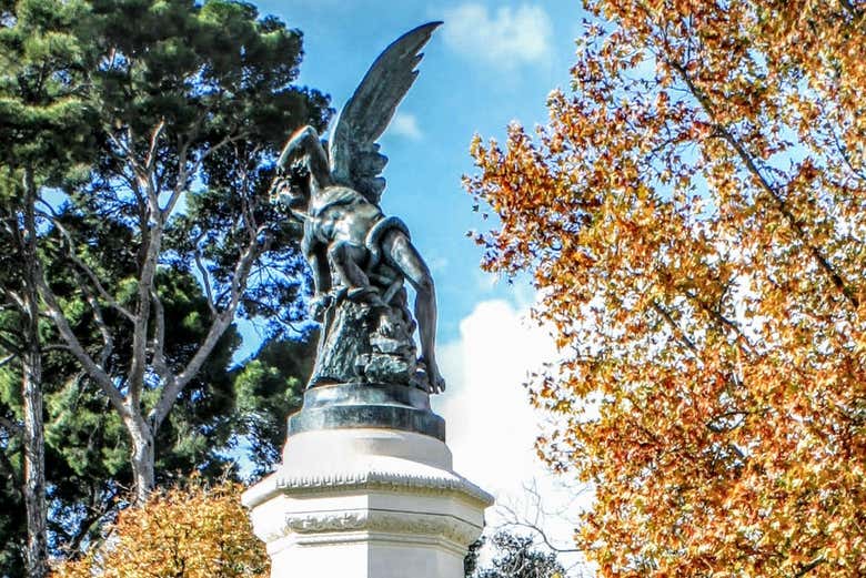 Fallen Angel sculpture
