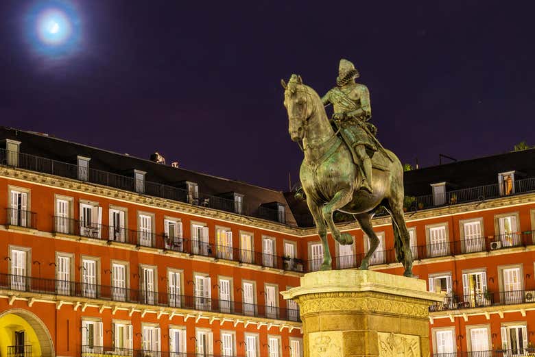 Estatua de Felipe III, en la Plaza Mayor de Madrid