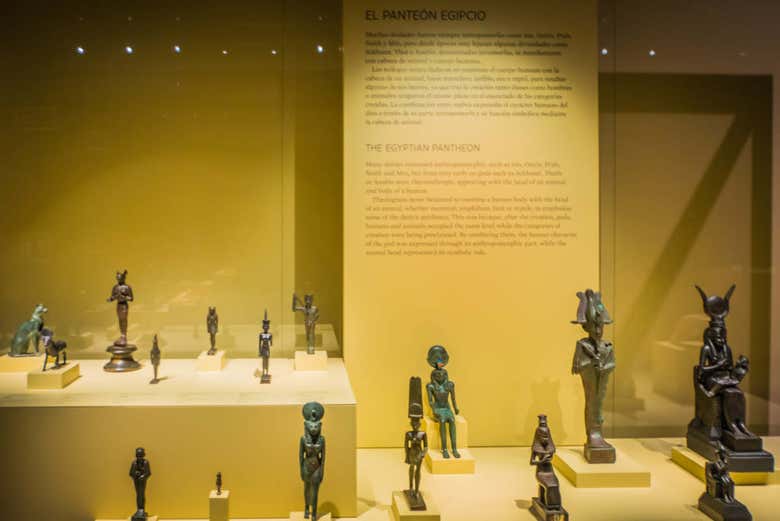Piezas egipcias expuestas en el Museo Arqueológico Nacional