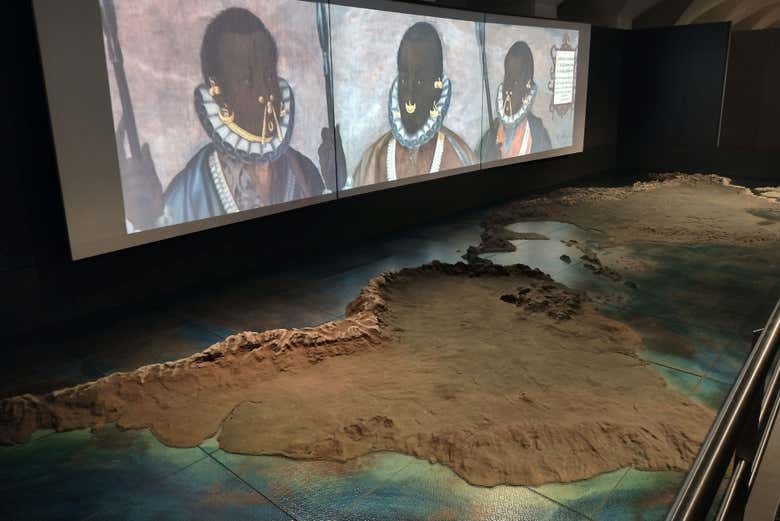 Mapa en relieve de América