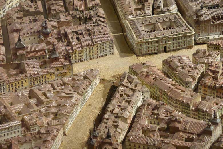 Maqueta de Madrid expuesta en el Museo de Historia