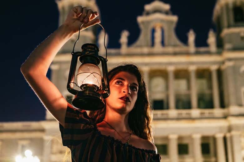 Disfrutando del tour teatralizado por Madrid 