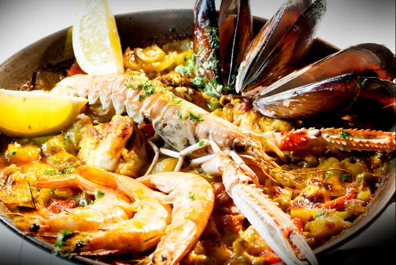 La paella de au tablao Torres Bermejas