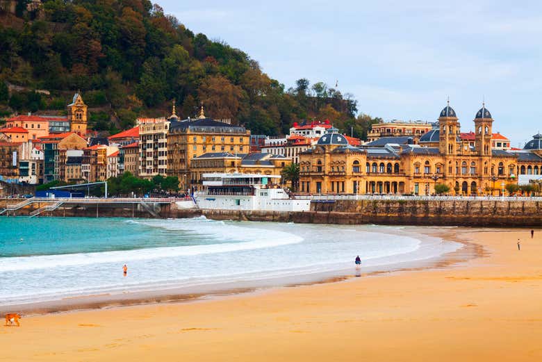 La playa de La Concha en San Sebastián