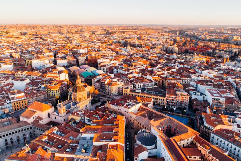 Vue aérienne sur le quartier de La Latina