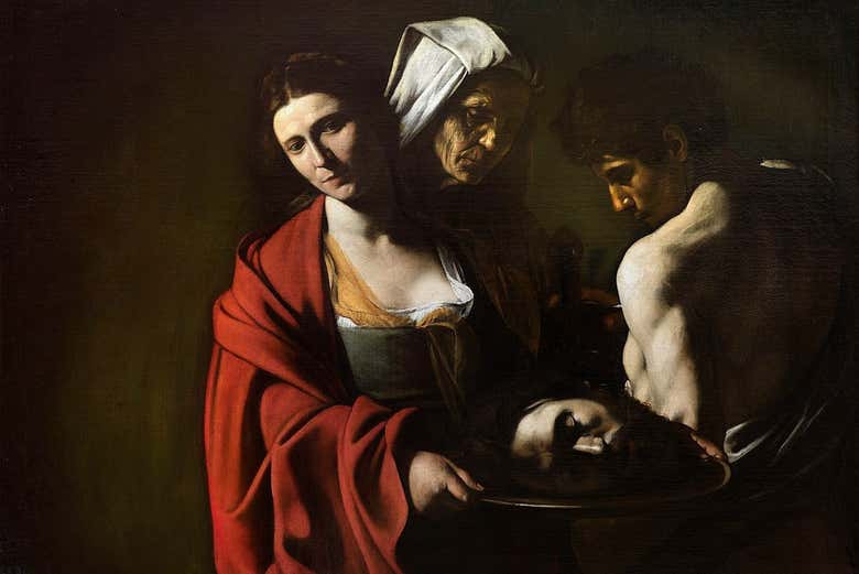 Salomé con la testa del Battista di Caravaggio