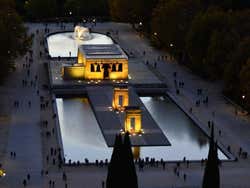 Templo de Debod desde el aire