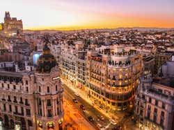 Atardecer sobre Gran Vía