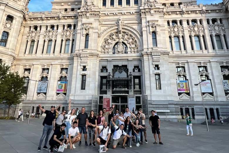 Posando para foto com o grupo