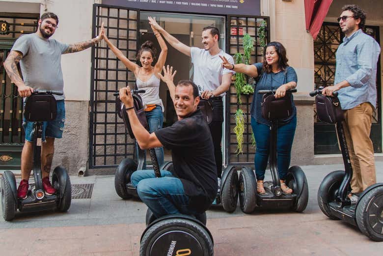 On board the segways