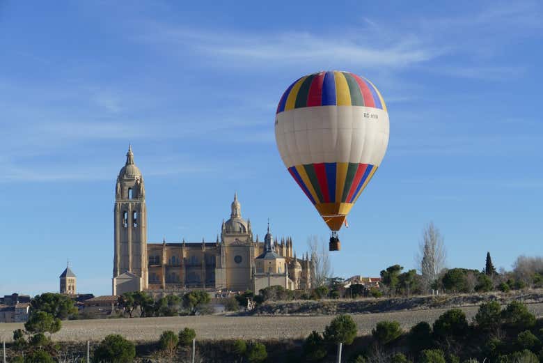 Hot air balloon ride in Segovia