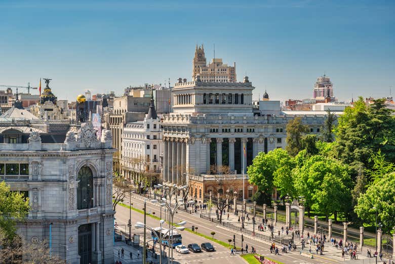 Vista di via Alcalá, nei pressi di Cibeles