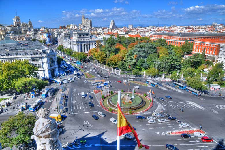 Vue depuis le mirador du Palais de Cybèle