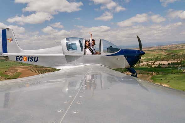 Giro in aeroplano su Madrid