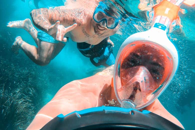 Snorkel em uma cala de Magaluf