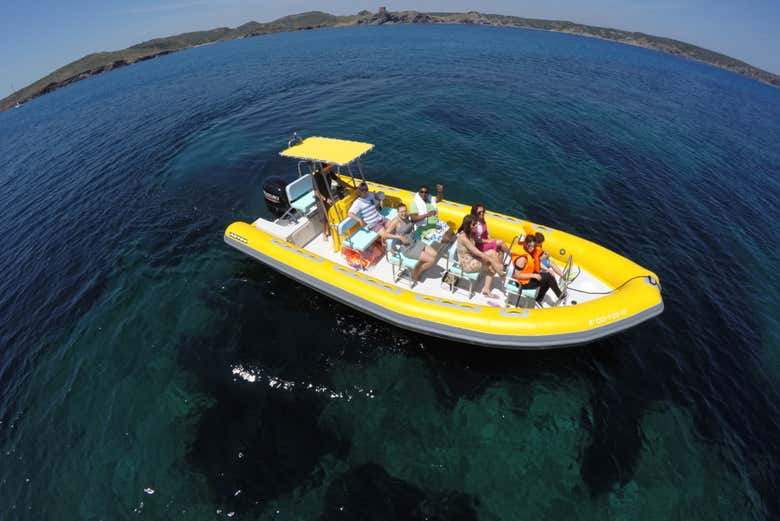 A bordo do barco rumo à Isla del Aire