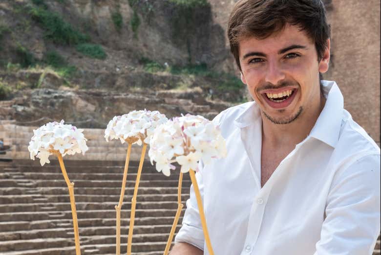 L'un des acteurs de la visite théâtralisée dans Malaga