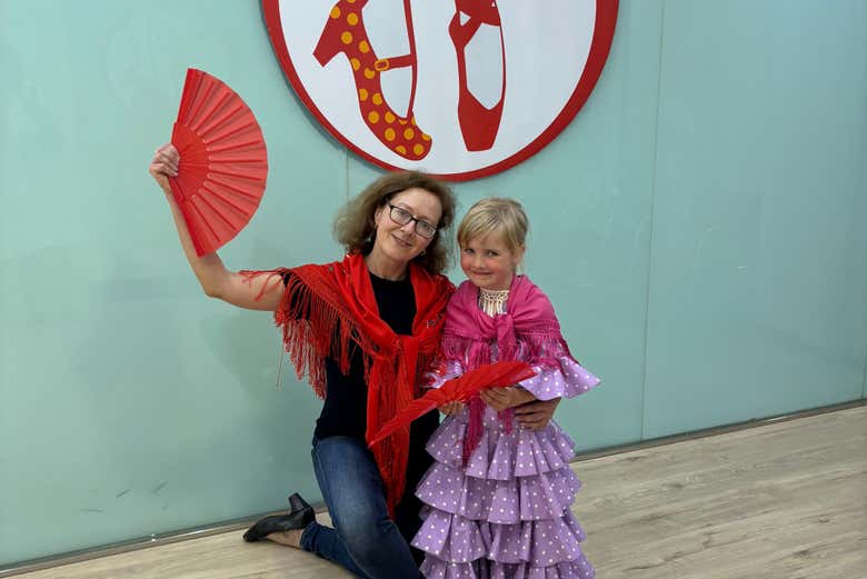 Con pequeña y preciosa alumna de Polonia