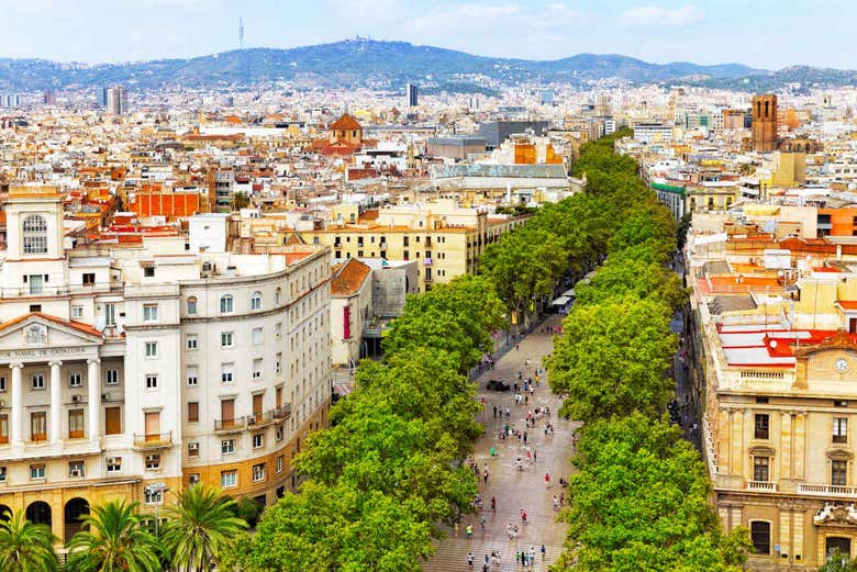 Disfrutando del tour por Barcelona
