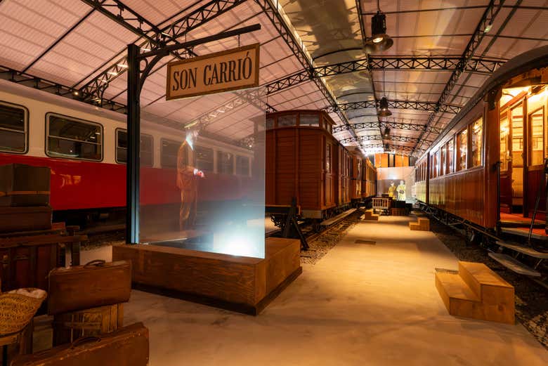 Recreación de una estación del siglo XIX