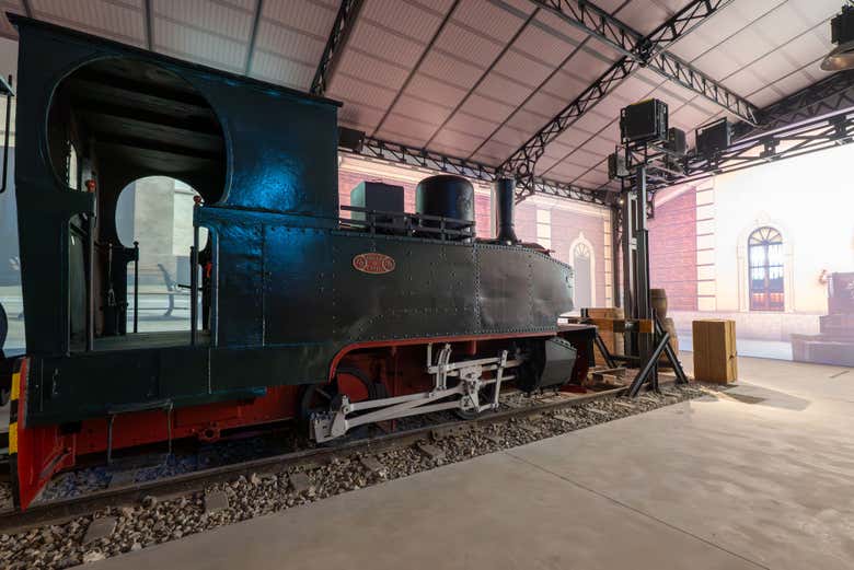 Uno de los trenes antiguos del museo