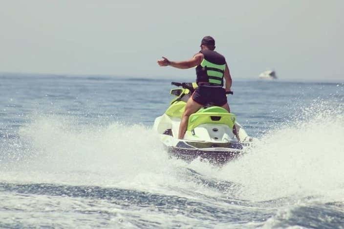 Speeding up on the jet ski