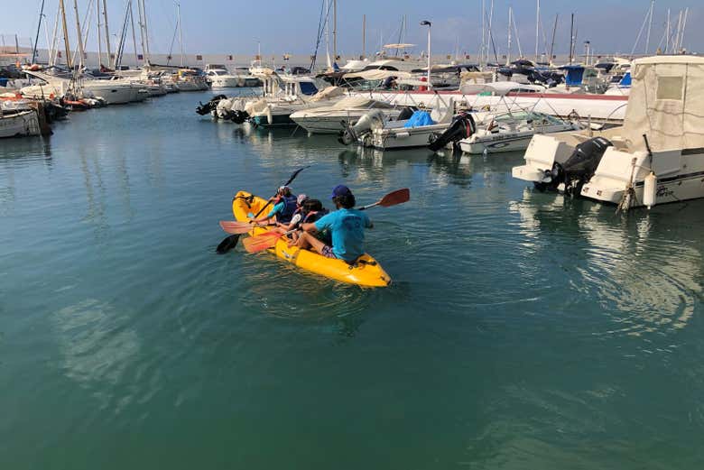 À bord des kayaks à Marbella