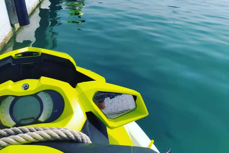 A jet ski in Puerto Banús