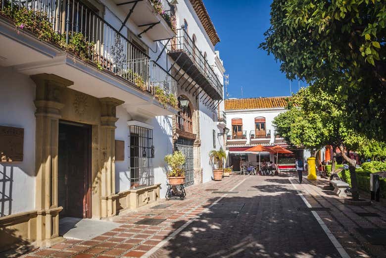 Desfrutando do free tour por Marbella