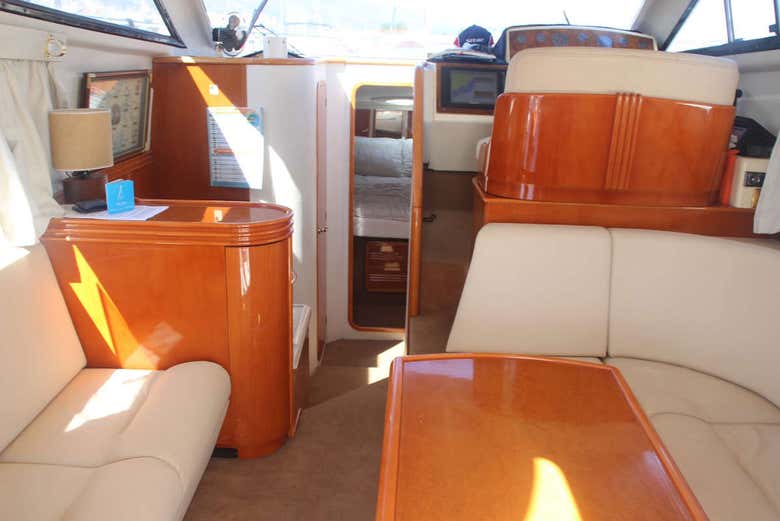 Inside the boat