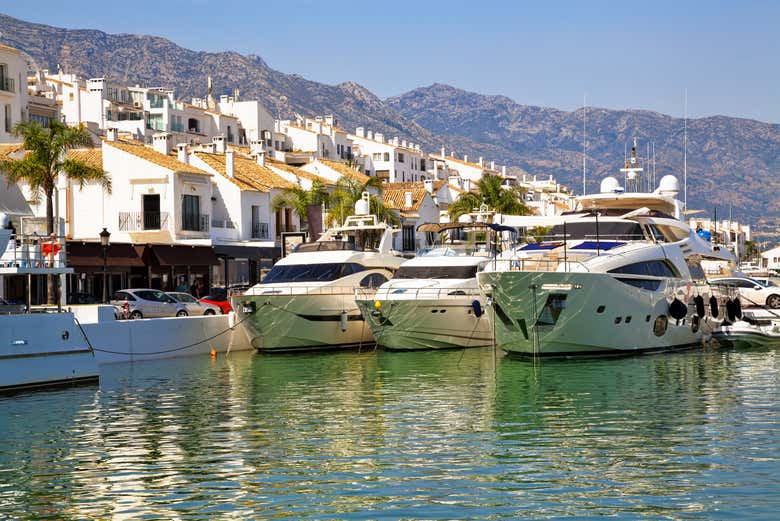 Luxury yachts in Puerto Banús