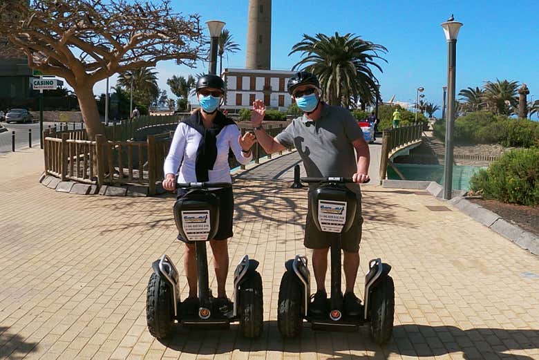 During the segway tour of Maspalomas