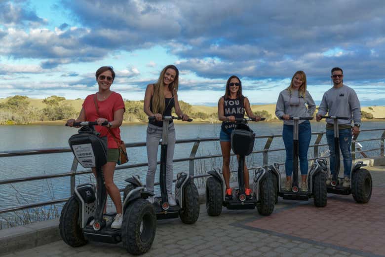 Group photo on the segways
