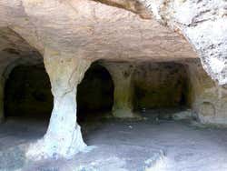 Cala Morell, intérieur de la grotte