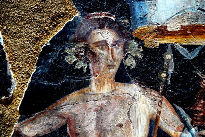 Fragment d'une peinture au Musée national d'art romain