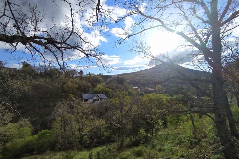 Admirando el paisaje de los alrededores